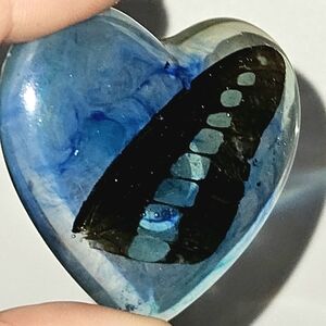 Butterfly Wing Heart Shaped Pin/ Broch